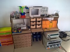 Lazer Kesim Elektronik Eşya Düzenleyici Rafı DXF Dosyası