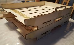 Lazer Kesim A4 İstiflenebilir Tepsiler DXF Dosyası