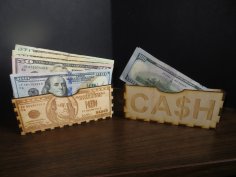 Lazer Kesim Dolar Banknot Tutucu Ücretsiz Vektör