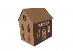 Lazer Kesim Ev 3D Model DXF Dosyası