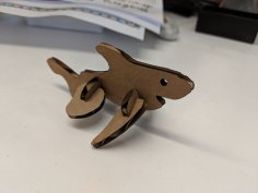 Lazer Kesim Karton Köpekbalığı DXF Dosyası