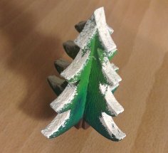 Lazer Kesim Küçük Noel Ağacı 4mm Ücretsiz Vektör