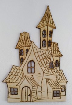 Lazer Kesim Korku Evi 3mm SVG Dosyası