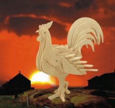 Lazer Kesim Horoz DXF Dosyası