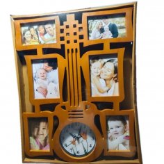 Lazer Kesim Gitar Fotoğraf Çerçeveleri DXF Dosyası