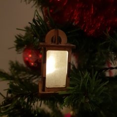 Lazer Kesim Minik Noel Feneri SVG Dosyası