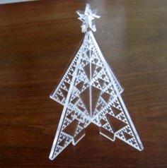 Lazer Kesim Sierpinski Noel Ağacı SVG Dosyası