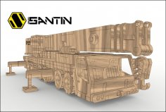 Lazer Kesim Vinç 3D Puzzle Ücretsiz Vektör