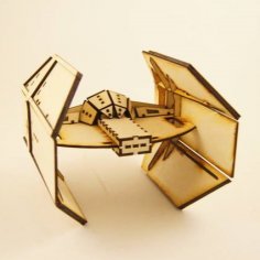 Lazer Kesim Darth Vader TIE Advanced 3mm DXF Dosyası