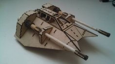Lazer Kesim Star Wars Snowspeeder 3mm SVG Dosyası