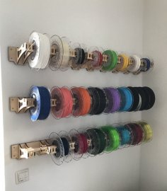 Lazer Kesim Asma Filament Makara Tutucu 6mm DXF Dosyası