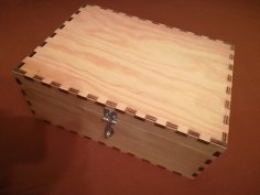 Lazer Kesim Kontraplak Sandık 8mm DXF Dosyası