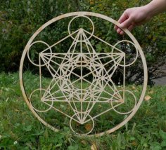 Lazer Kesim Metatron Küpü DXF Dosyası