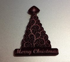 Lazer Kesim Akrilik Noel Ağacı SVG Dosyası