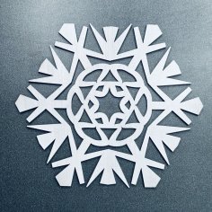 Lazer Kesim Noel Kar Tanesi SVG Dosyası