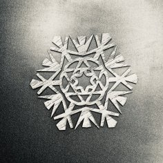 Lazer Kesim Kar Tanesi Deseni SVG Dosyası