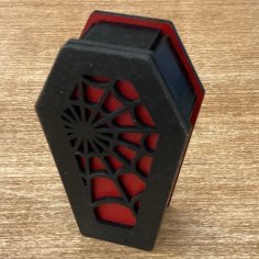 Lazer Kesim Cadılar Bayramı Tabut İkramlık SVG Dosyası