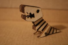 Lazer Kesim Minik T-Rex Ücretsiz Vektör