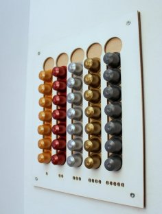 Lazer Kesim Nespresso Kahve Kapsülü Tutucu 3mm SVG Dosyası