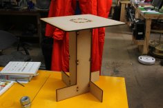 Lazer Kesim Basit Sehpa DXF Dosyası