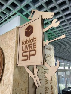 Lazer Kesim Fablab Bilgi Panosu DXF Dosyası