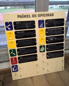 Lazer Kesim Atölyesi Panel Panosu DXF Dosyası