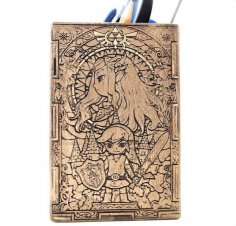 Lazer Kesim Zelda Kalemlik Ücretsiz Vektör