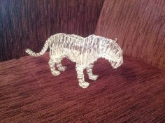 Lazer Kesim Panter 3D Puzzle Akrilik DXF Dosyası