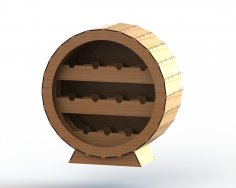 Lazer Kesim Yuvarlak Şaraplık 6mm DXF Dosyası