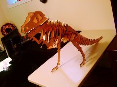 Lazer Kesim Tyrannosaurus Rex T-Rex 3D Puzzle Ücretsiz Vektör
