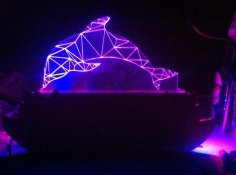 Lazer Kesim Yunus 3D Led Lamba DXF Dosyası