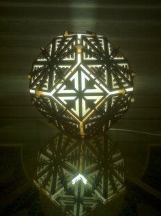 Lazer Kesim Kesik Sekizyüzlü Lamba DXF Dosyası