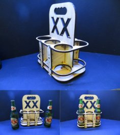 Lazer Kesim 6 Şişe İçecek Taşıyıcı DXF Dosyası