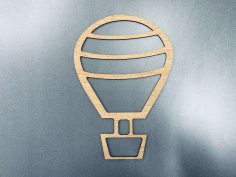Lazer Kesim Ahşap Sıcak Hava Balonu Ücretsiz Vektör