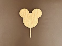 Lazer Kesim Boş Mickey Mouse Pasta Süsü Ücretsiz Vektör