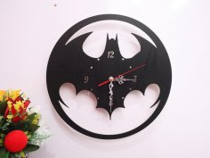 Lazer Kesim Batman Duvar Saati Ücretsiz Vektör