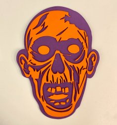 Lazer Kesim Zombi Yüzü SVG Dosyası