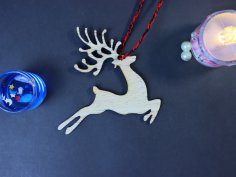 Lazer Kesim Ren Geyiği Noel Ağacı Süsü Ücretsiz Vektör