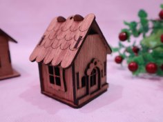 Lazer Kesim Mini Ev 3mm Ücretsiz Vektör
