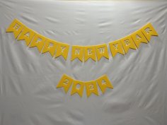 Lazer Kesim Mutlu Yıllar Banner Flaması Asma Dekor Ücretsiz Vektör