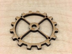 Lazer Kesim Dekoratif Steampunk Dişli Çark SVG Dosyası