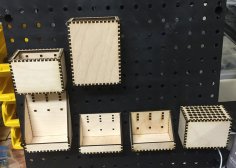Lazer Kesim Pegboard Kutular ve Sepetler SVG Dosyası