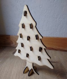 Lazer Kesim Ağaç Advent Takvimi DXF Dosyası
