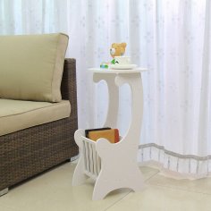 Lazer Kesim Yuvarlak Ahşap Komodin 10mm Ücretsiz Vektör