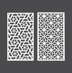 CNC Lazer Kesim için Ücretsiz Vektör Çiçek Desenleri