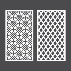 CNC Lazer Kesim İçin Geometrik Desenler Ücretsiz Vektör