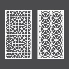 CNC Lazer Kesim İçin Dekoratif Geometrik Desenler Ücretsiz Vektör