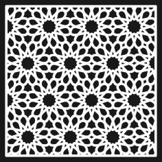 CNC Lazer Kesim için Dekoratif İslami Desenler Jali Tasarımı Ücretsiz Vektör