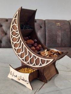 Lazer Kesim Ramazan Bayramı Dekorasyon Hediye Kutusu DXF Dosyası