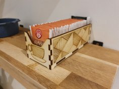 Lazer Kesim Ahşap Çay Kutusu SVG Dosyası